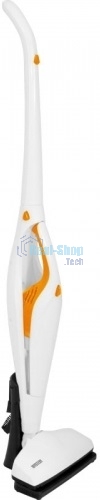 Пылесос вертикальный/ручной Mystery MVC-1118 белый/оранжевый, питание от аккумулятора, 300 Вт, уборка сухая, пылесборник 0.5 л, работа от АКБ max 30 мин