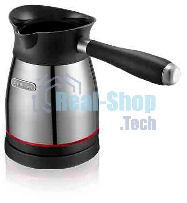 Электрическая турка Centek CT-1098 SS(металл) 0.5л, 1000Вт, нерж.сталь, съемная мягкая ручка