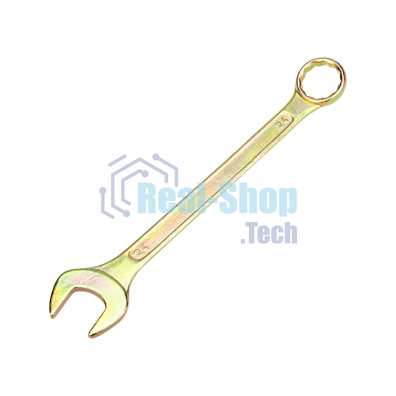 Ключ комбинированный Rexant 24 мм, желтый цинк