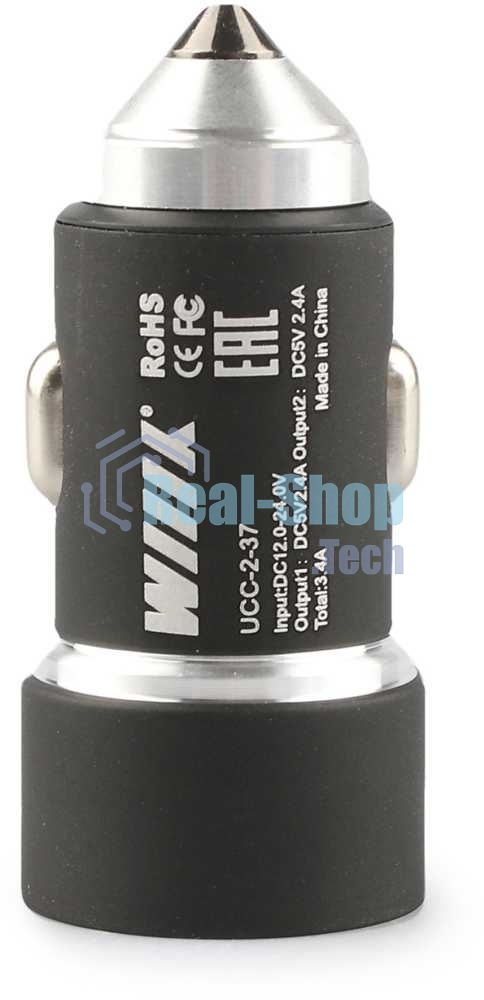 Автомобильное зар./устр. Wiiix UCC-2-37 3.4A+1A универсальное черный