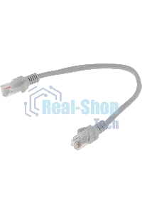 Патч-корд UTP, кат 5e, 0.25м с RJ45 серый