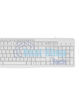 Комплект клавиатура+мышь Oklick S650 проводной, USB, 2000 DPI, белый