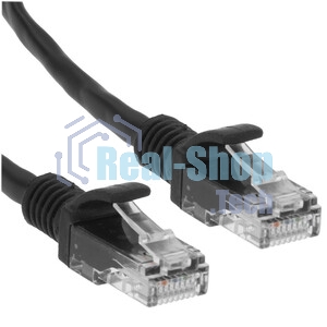 Патч-корд медный UTP Cablexpert PP10-2M/BK cat.5e, 2м, литой, многожильный, черный