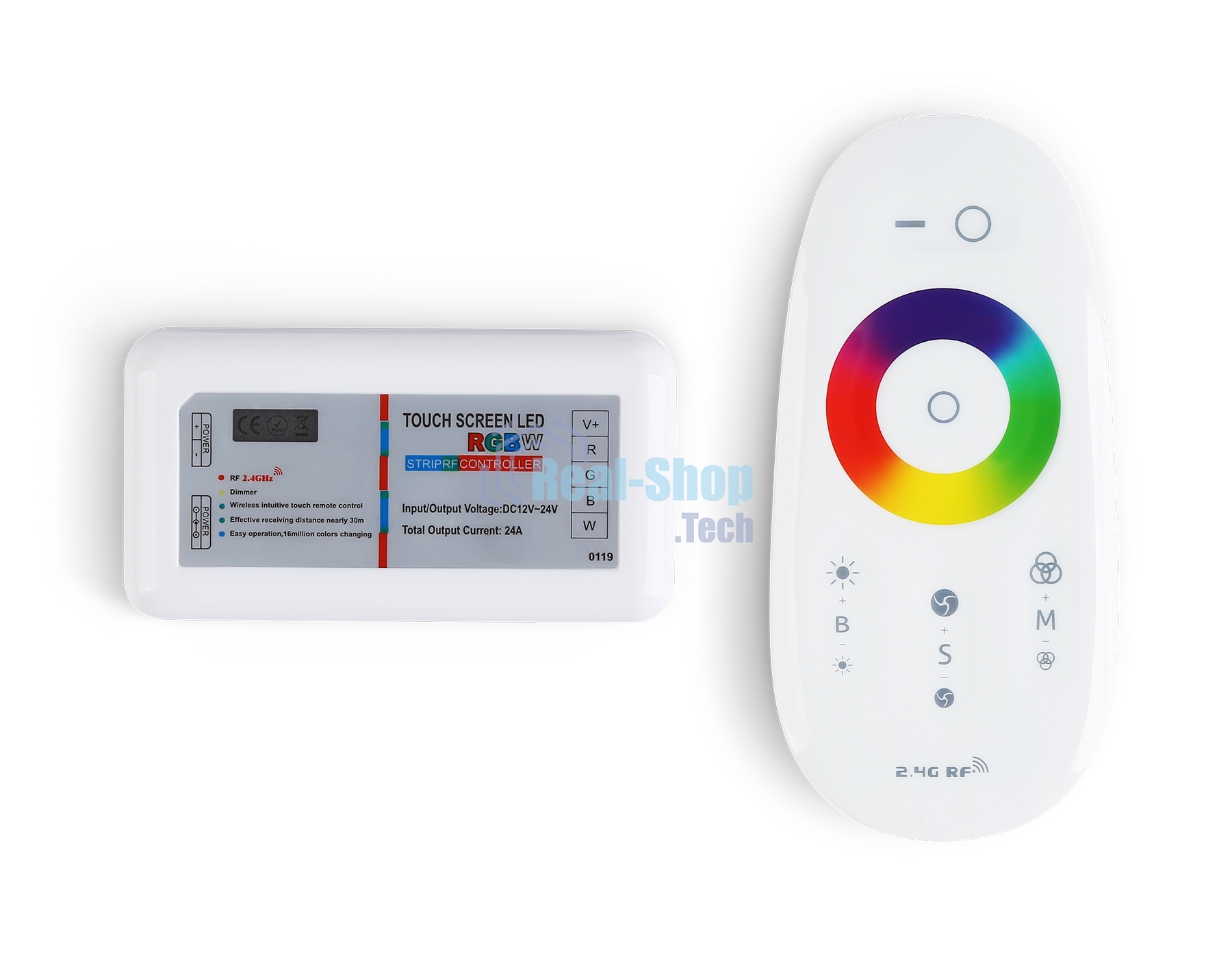 Контроллер GS11451 RGB/RGBW (RGB 18A 12V 216W/24V 432W/RGBW 24A 12V 288W/24V 576W ПДУ Радио 2.4 AAA)