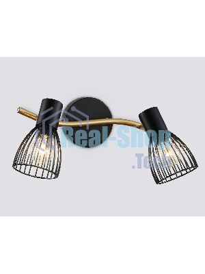 Светильник Ambrella light TR8660/2 BK/GD черный/золото E14/2 max 60W 330*100*170