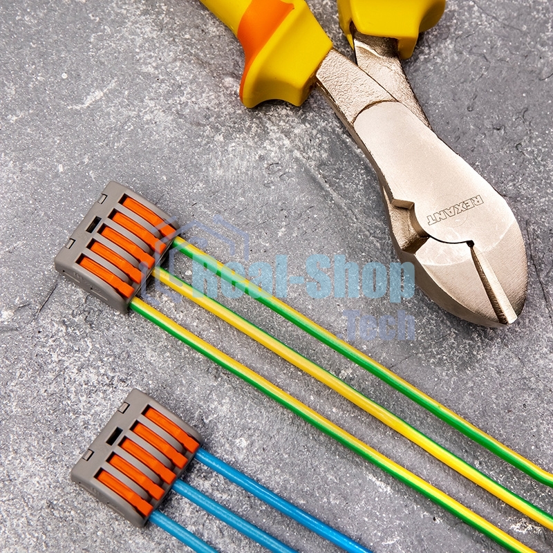 Соединительная клемма многоразовая Rexant 5-и проводная, серая (0,08-4 мм²), (10 шт.)