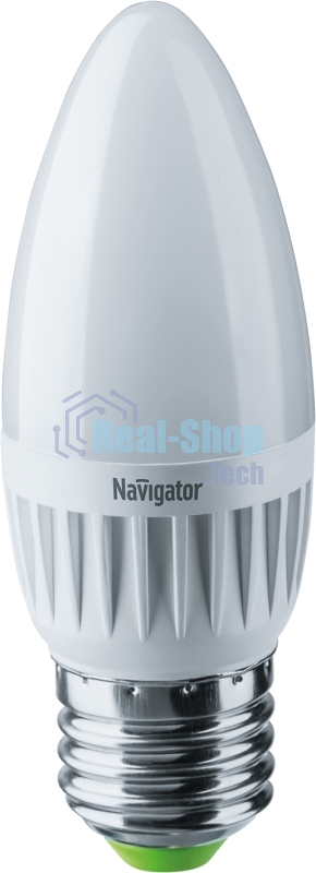 Лампа светодиодная Navigator NLL-C37-7-230-4K-E27-FR 7Вт свеча 4000К белый E27 560лм 176-264В