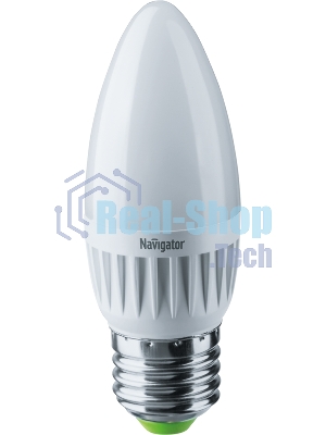 Лампа светодиодная Navigator NLL-C37-7-230-4K-E27-FR 7Вт свеча 4000К белый E27 560лм 176-264В