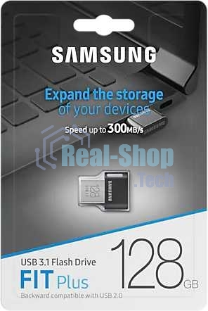 Флешка USB Samsung FIT Plus, 128Gb USB 3.1, 300 Mb/s