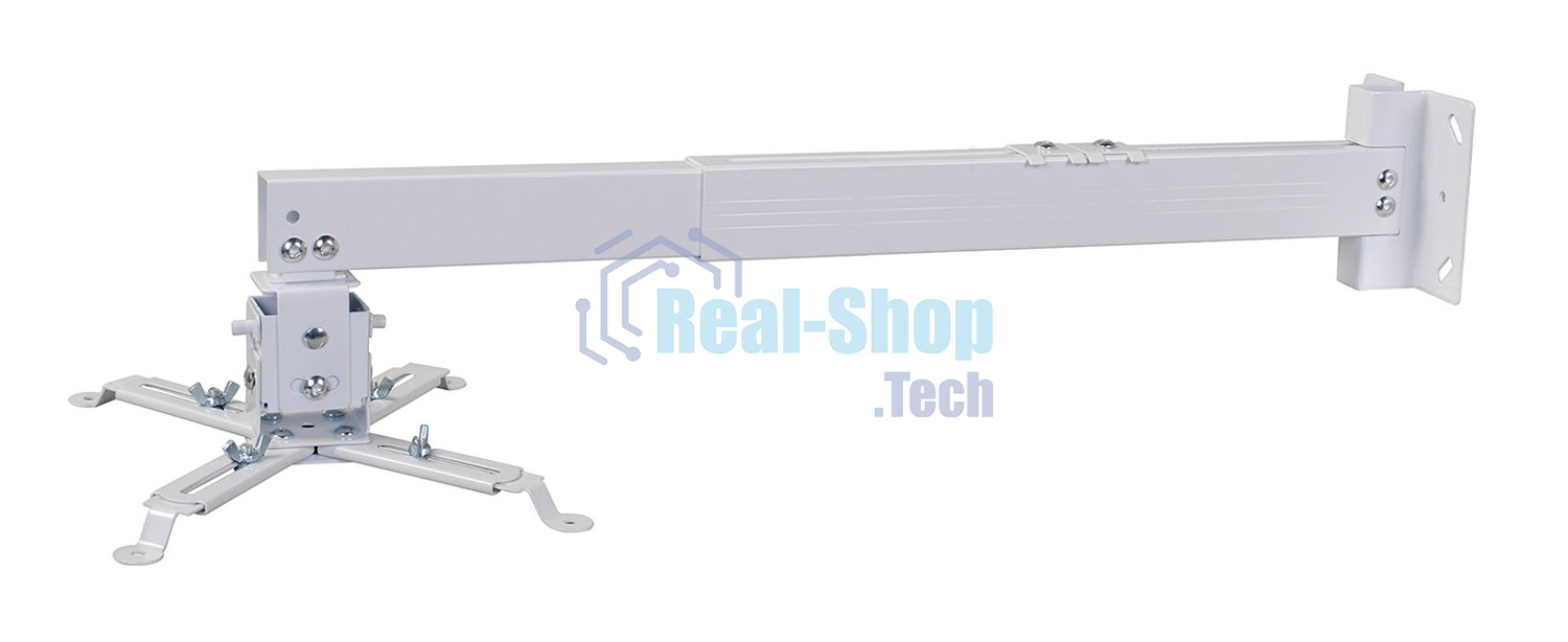 Кронштейн для проектора Cactus CS-VM-PRE03-WT белый макс, 15кг настенный и потолочный поворот и наклон