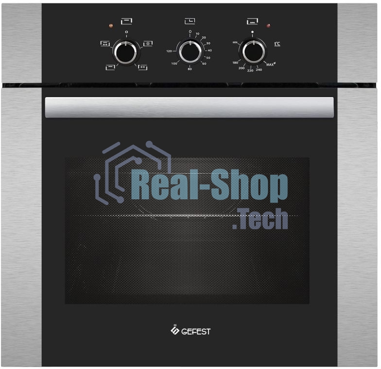 Духовой шкаф Газовый Gefest ДГЭ 621-01 Н3 нержавеющая сталь, встраиваемый