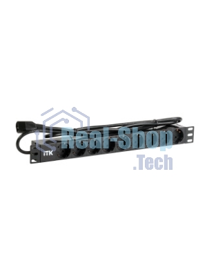 Блок 9 розеток DIN49440 (нем. cтанд.) 1U, шнур 2м вилка IEC 320 C14, профиль из ПВХ, черный PDU 9 розеток DIN49440 (нем. cтанд.) 1U, шнур 2м вилка IEC 320 C14, профиль из ПВХ, черный