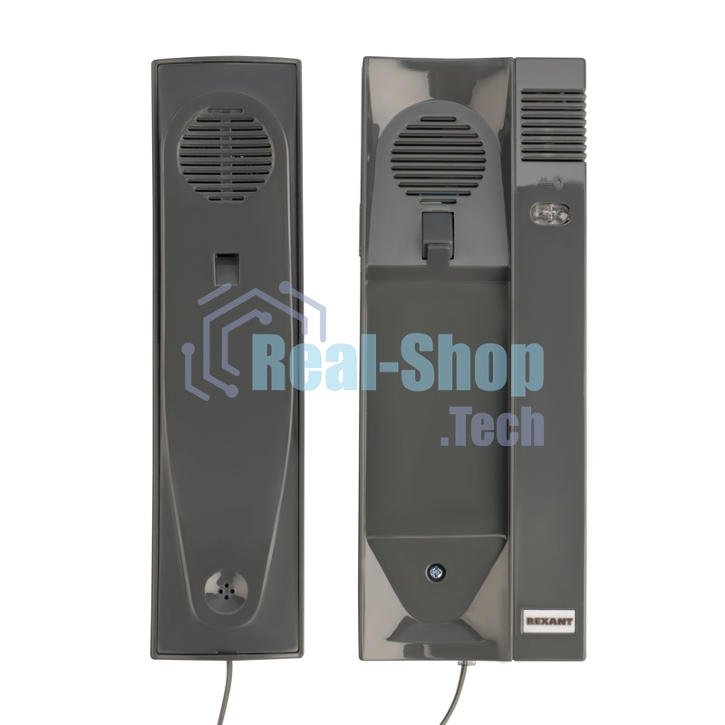 Трубка домофона с индикатором и регулировкой звука Rexant RX-321 серая