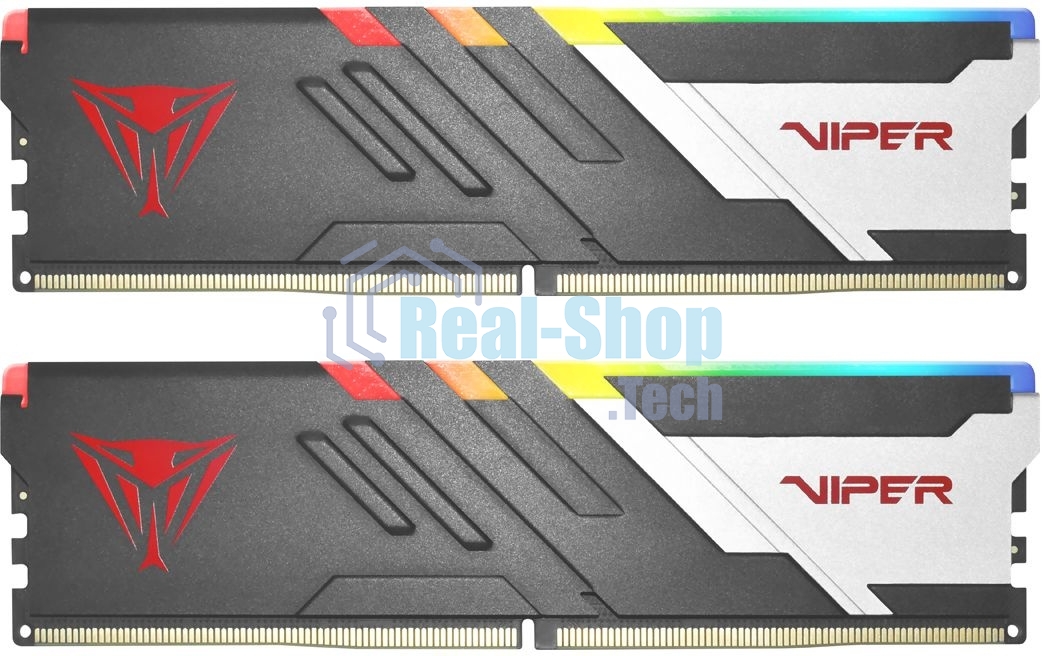 Оперативная память Patriot Viper Venom, DDR5, 32GB (2x16GB), 6800MHz, CL34, DIMM, с радиаторами, RGB, черный