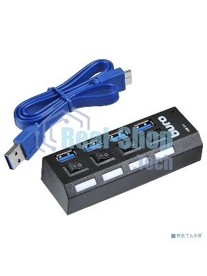 USB-концентратор Buro BU-HUB4-U3.0-L, USB 3.0, USB 4 порта, USB