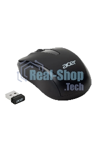 Мышь беспроводная Acer OMR133 черный, 1000 dpi, радиоканал, USB, кнопки - 3