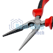 Длинногубцы прямые Matrix, 200 мм, хром-ванадий, двухкомпонентные рукоятки