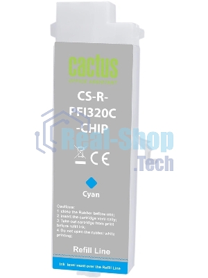 Картридж струйный Cactus CS-R-PFI320C-CHIP PFI-320C голубой (260мл) для Canon imagePrograff TM-200/200MFP/205/300/300MFP/305/250/255/350/355 с чипом