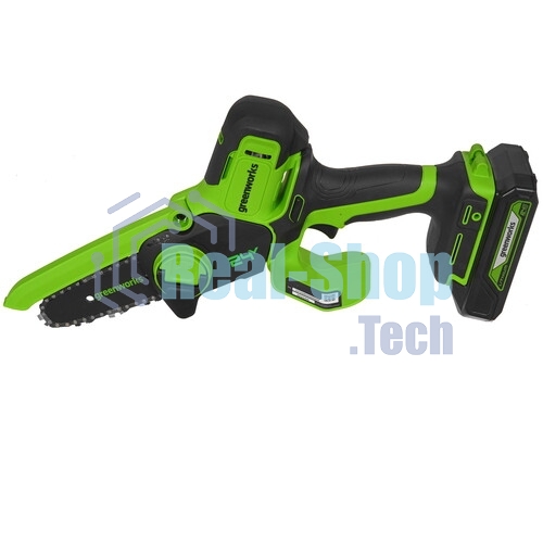 Цепная мини пила GreenWorks G24MCS10K2 аккумуляторная, 24v, 10 см, c АКБ 2АЧ и ЗУ (2008207UA)