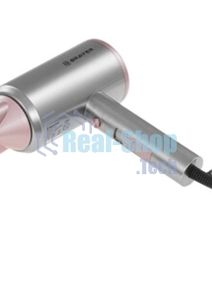 Фен BRAYER BR3022 серый/розовый, 1800 Вт