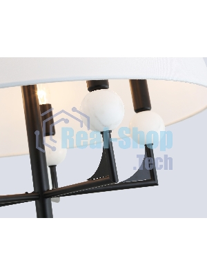 Люстра Ambrella light LH75150/5 BK/FR черный/белый матовый E14*5 max 40W D580*590
