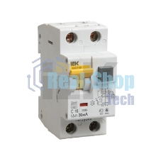Выключатель автоматический дифференциального тока 2п (1P+N) B 16А 10мА тип A 6кА АВДТ-32 ИЭК MAD22-5-016-B-10