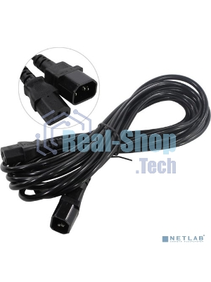 Кабель монитор-компьютер (UPS->уст-во) ExeGate Power EC-5P (С13->С14) VDE-250V-3*0,75-CU, 10A, 5м