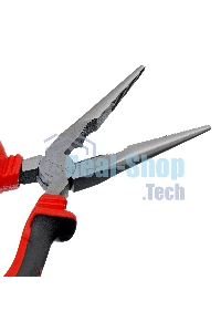 Длинногубцы прямые Matrix, 200 мм, хром-ванадий, двухкомпонентные рукоятки