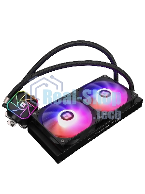 Система жидкостного охлаждения Thermalright Aqua Elite 240 V3 (240мм, Black, ARGB/ Fans: 2x120мм, 66.17CFM, 25.6dBA, 1500RPM/ Pump height 53mm, 23dBA, 3300RPM, Rad thickness 27mm/ S: 1700, 1200, 20XX, 115X, AM5, AM4)