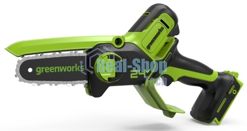 Цепная мини пила GreenWorks G24MCS10K2 аккумуляторная, 24v, 10 см, c АКБ 2АЧ и ЗУ (2008207UA)