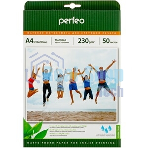Бумага Perfeo PF-MTA4-230/50 Бумага Perfeo матовая, А4 230 г/м2, 50л