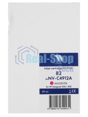 Картридж струйный NVPrint 82 (NV-C4912A) Magenta для HP DesignJet 500/800 (69 мл)