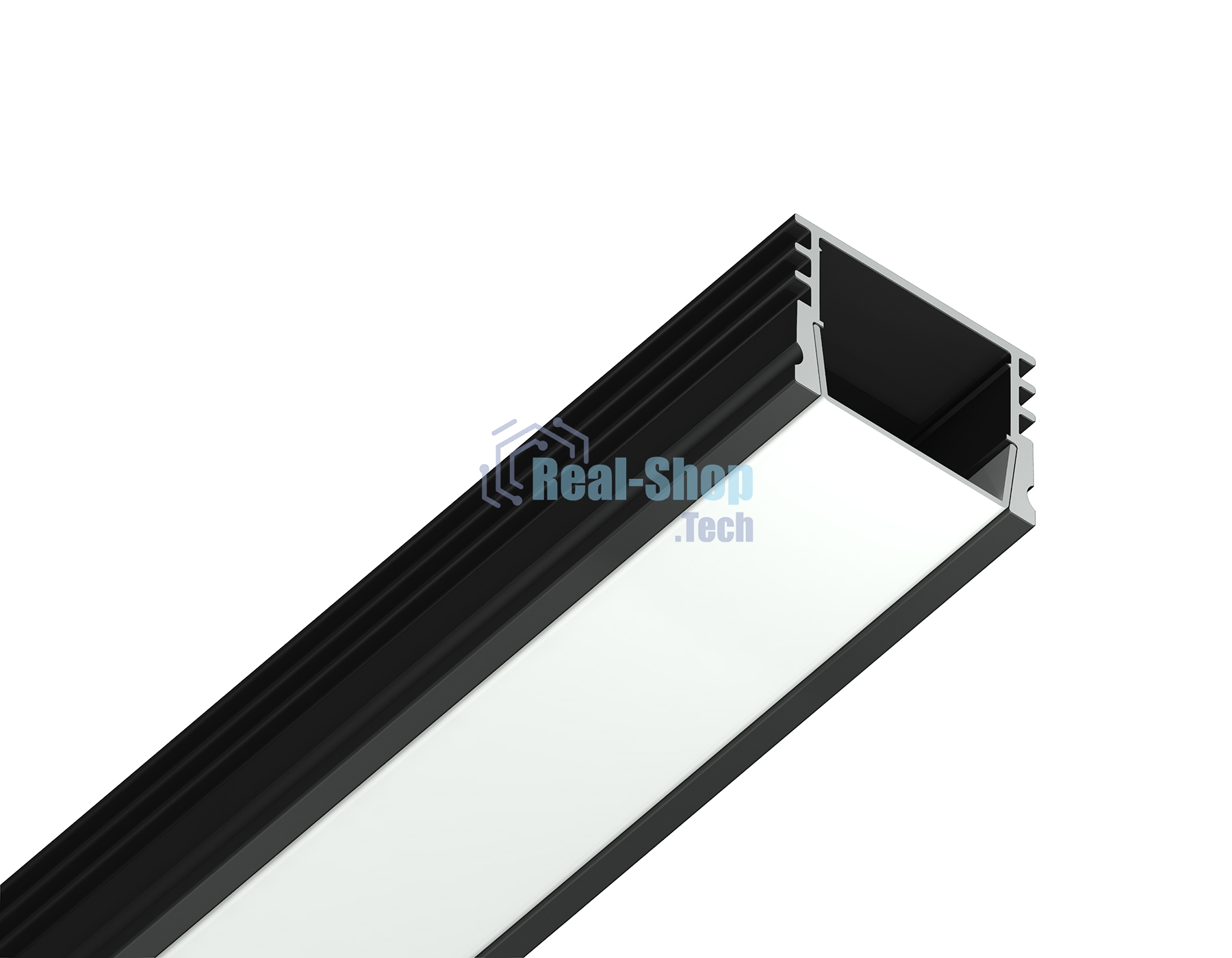 Алюминиевый профиль Ambrella light GP1750BK черный 2000*15.7*12