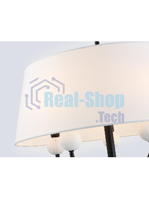 Люстра Ambrella light LH75150/5 BK/FR черный/белый матовый E14*5 max 40W D580*590