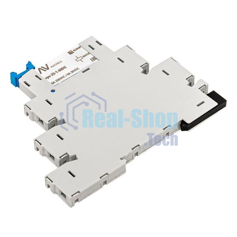 Реле промежуточное РП slim 23/1 6А 230В AC с розеткой в сборе EKF rps-23-1-60-rms230AC