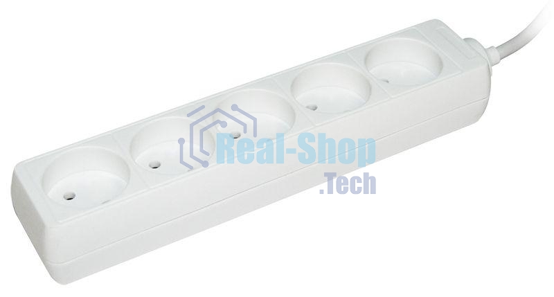 Удлинитель Iek WYP10-06-05-03-N У5 5 мест 2Р/3 метра 2х0.75 мм2 10А/250 IEK