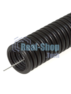 Труба гофрированная ПНД d32мм с протяж. черный (уп. 50 м) Урал Пак ГФ-1100032-050