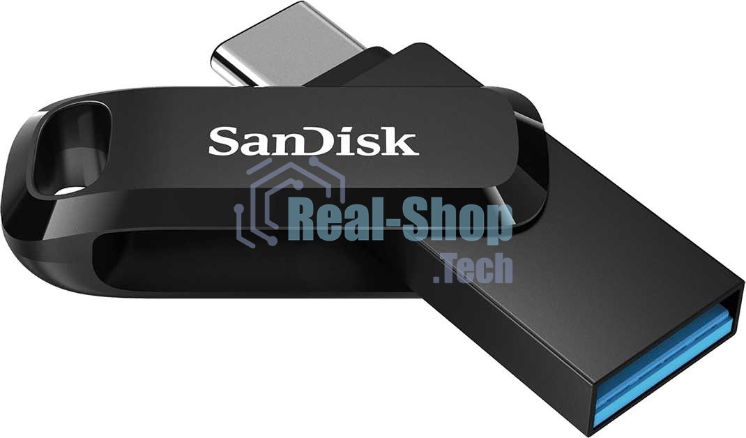 Флешка USB SanDisk DDC3 Ultra Dual Go (SDDDC3-064G-G46), 64Gb, USB 3.1/USB Type-C, R/W 150/30, черный