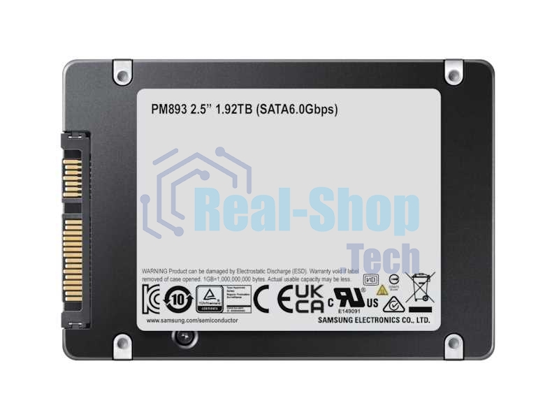 Накопитель SSD Samsung PM893, 1920Gb, SATA III, R/W 550/520