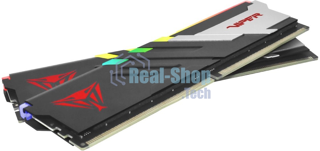 Оперативная память Patriot Viper Venom, DDR5, 32GB (2x16GB), 6800MHz, CL34, DIMM, с радиаторами, RGB, черный