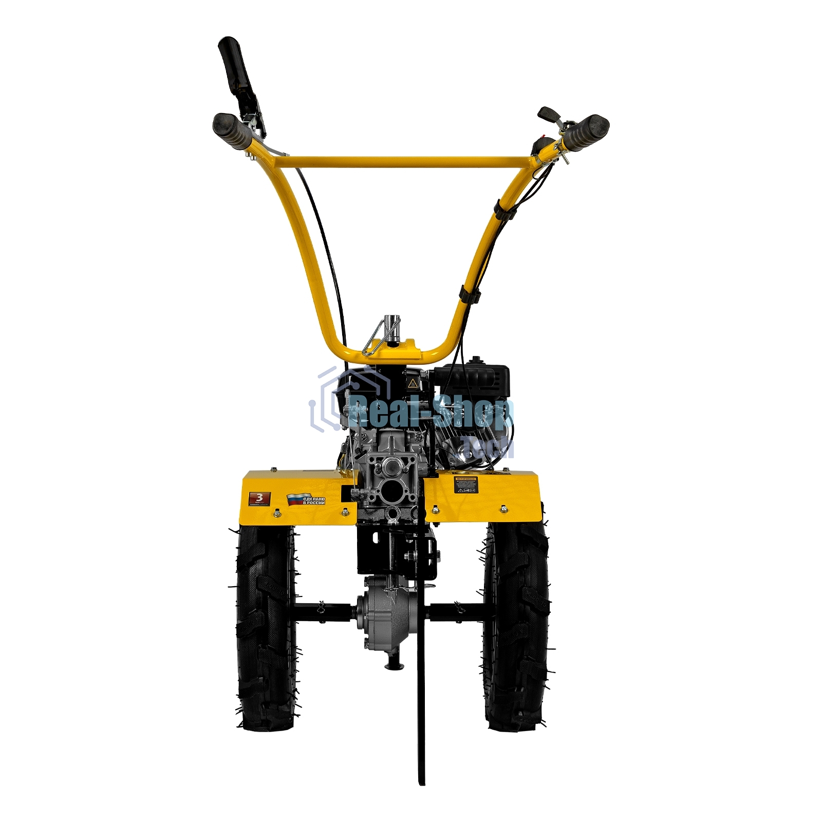 Мотоблок Denzel DPT-370X 7 л.с., диск.сцеп, шир 90 см, глуб 35 см, фрез 3х4, ВОМ, передачи 3В/1Н