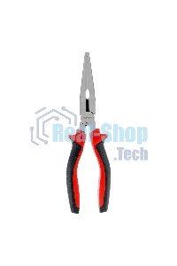 Длинногубцы прямые Matrix, 200 мм, хром-ванадий, двухкомпонентные рукоятки