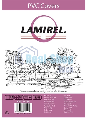 Обложки Lamirel Transparent A4, PVC, синие, 150 мкм, 100 шт.