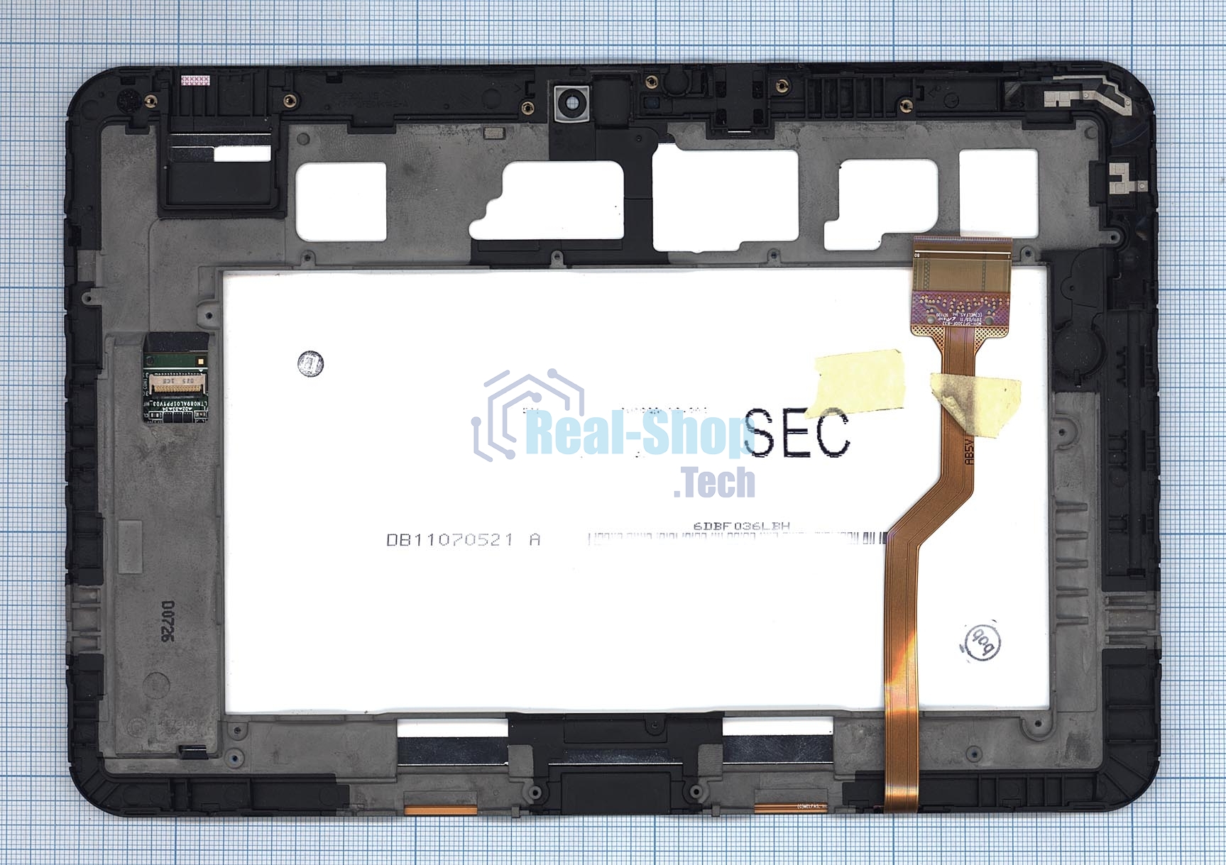 Модуль (матрица + тачскрин) для Samsung Galaxy tab 10.1 P7100 черный с рамкой