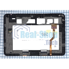 Модуль (матрица + тачскрин) для Samsung Galaxy tab 10.1 P7100 черный с рамкой