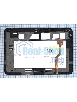 Модуль (матрица + тачскрин) для Samsung Galaxy tab 10.1 P7100 черный с рамкой