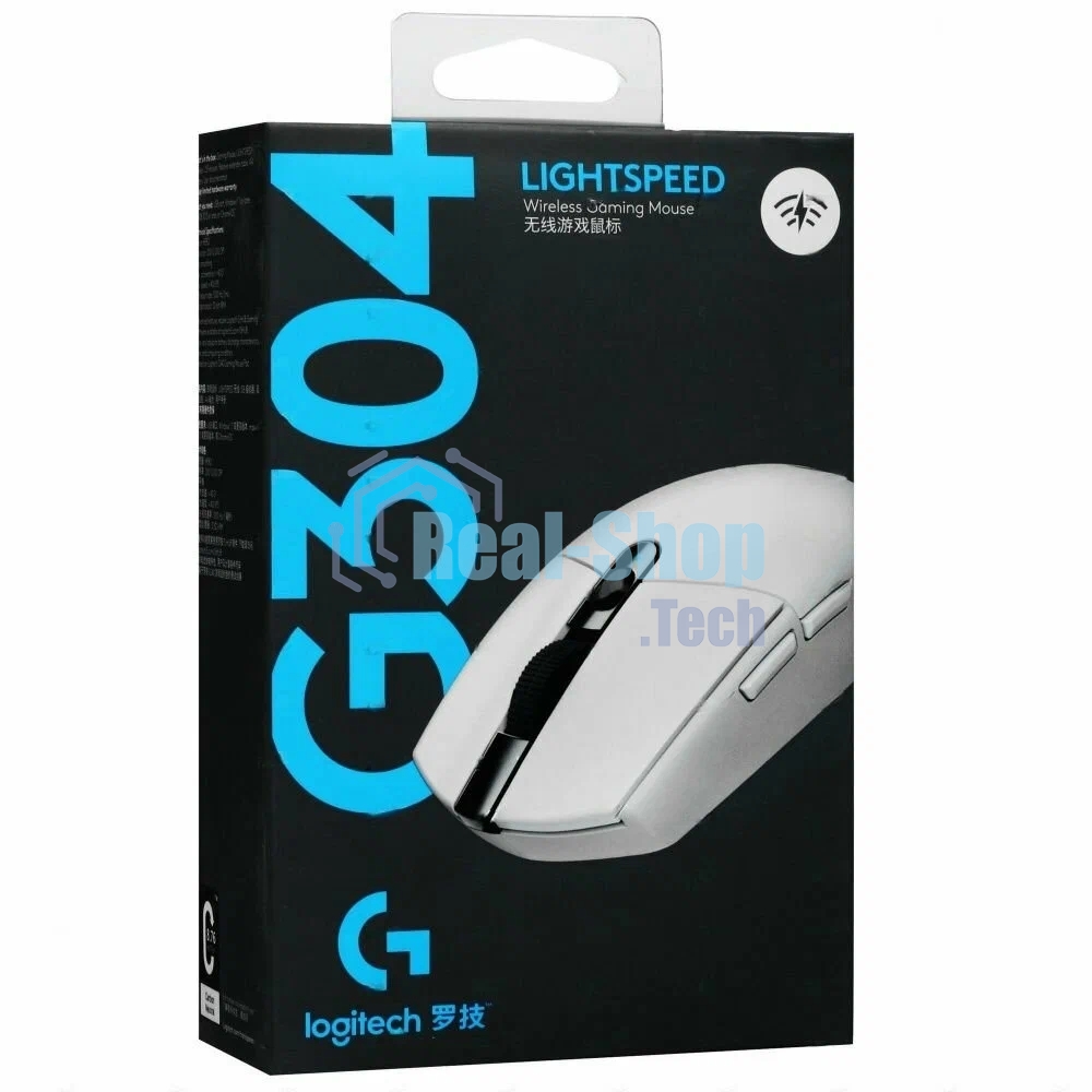 Мышь беспроводная Logitech G304 Lightspeed белый, 12000 dpi, радиоканал, USB, кнопки - 6