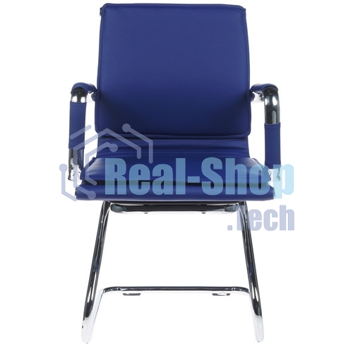 Кресло Бюрократ CH-993-Low-V/blue синий, экокожа, 120 кг, механизм качания, низкая спинка