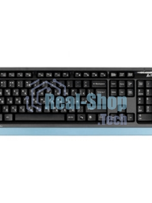 Комплект клавиатура+мышь A4Tech FStyler FG1035 беспроводной, USB, 2000 DPI, чёрный/синий