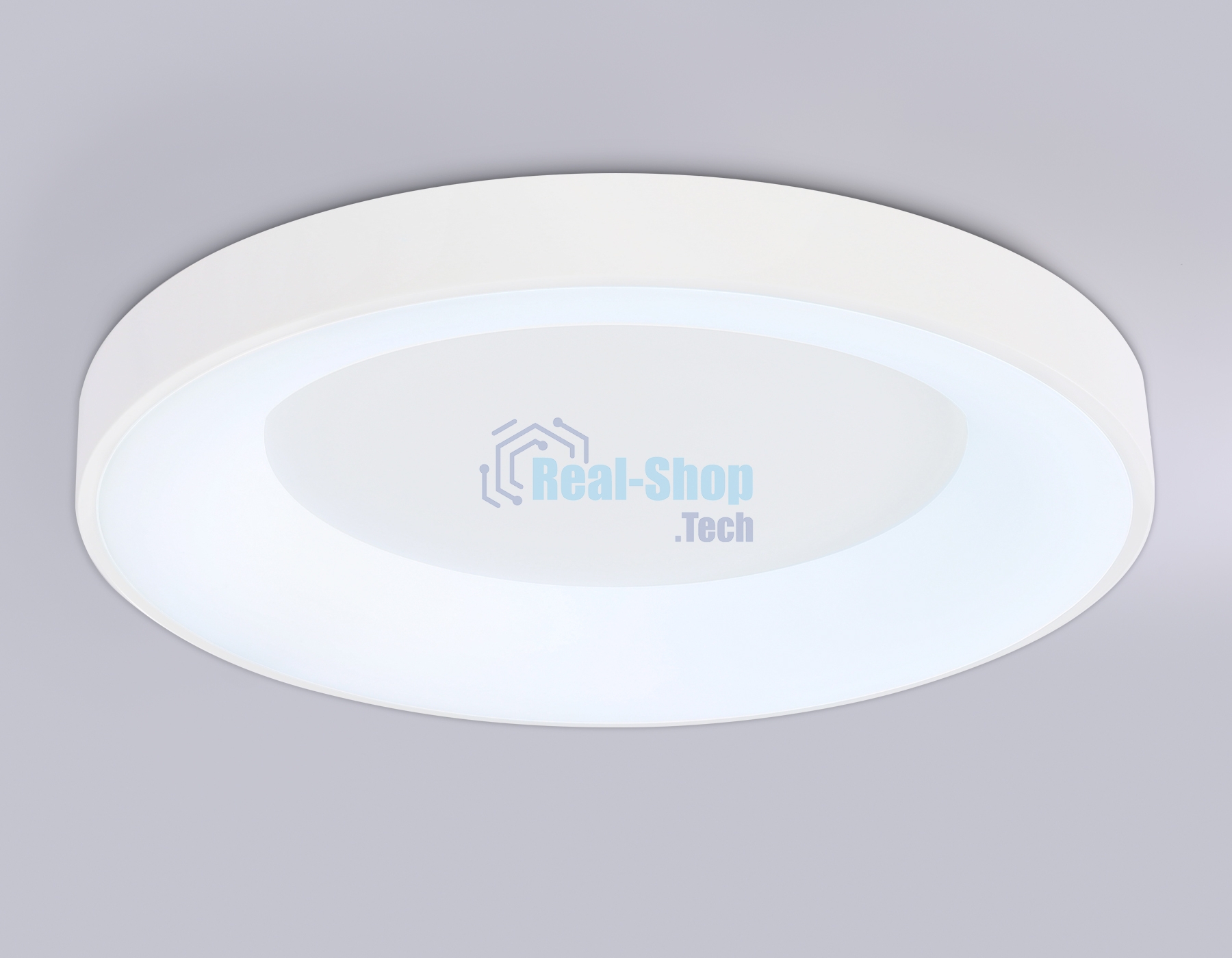 Потолочный светодиодный светильник Ambrella light FZ1401 WH белый IP20 48W 3000K-6500K D500*50 (ПДУ ИК)